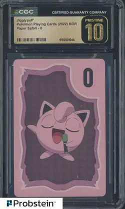 2022 Pokemon Playing Cards Korean Paper Safari - 0 Jigglypuff CGC 10 PRISTINE - Image 1
