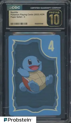 2022 Pokemon Playing Cards Korean Paper Safari - 4 Squirtle CGC 10 PRISTINE - Image 1