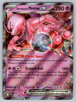 Team Rocket's Mewtwo ex 205 Holo P Scarlet & Violet Promo Pokemon NM - Image 1