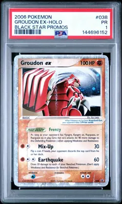 Pokemon TCG Groudon ex 038 2006 Holo Black Star Promo Card - PSA 1 / POP 53 - Image 1