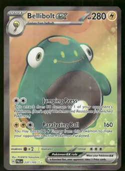 Pokemon Tcg Bellibolt ex #237 Pokemon Paldea Evolved NM - Image 1