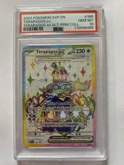 Pokemon TCG Terapagos EX 165 SVP Scarlet & Violet Promo PSA 10 Holo - Image 1