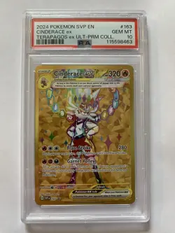 Pokemon TCG Cinderace EX 163 Scarlet & Violet Promo Holo EX PSA 10 - Image 1
