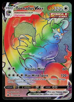 Pokemon Card - Tornadus VMAX Chilling Reign 209/198 Secret Rare - Image 1