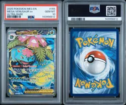 2025 POKEMON MEG EN-MEGA EVOLUTION ULTRA RARE #155 MEGA VENUSAUR EX PSA 10 - Image 3