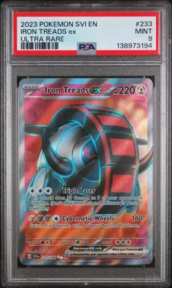 2023 POKEMON SVI EN-SCARLET & VIOLET ULTRA RARE #233 IRON TREADS EX PSA 9 - Image 1
