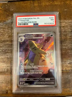 POKEMON 2023 Paldea Evolved Illustration Rare TYRANITAR #222 PSA 7 Near Mint - Image 1