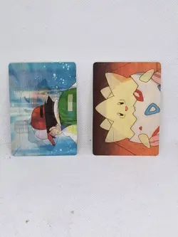 1998 Pokemon Pioneer Viz Video Lenticular Togepi And Ash- PIKA-0021D / 0020D - Image 1