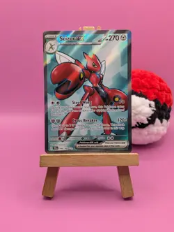 Scizor ex Temporal Forces 195/162 Ultra Rare Full Art Holo Pokemon TCG Card - Image 2