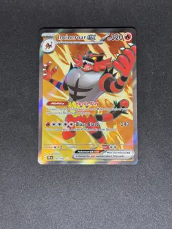 Pokemon TCG Incineroar EX Scarlet Violet Temporal Forces 187/162 Ultra Rare - Image 1