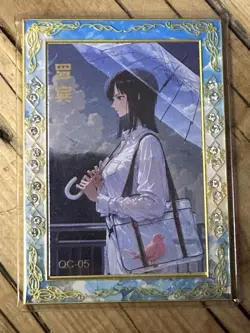 One Piece CCG Goddess Nico Robin Metal Card - Umbrella & Raincoat - Image 1