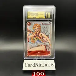CGC 10 PRISTINE Nami Parallel OP01-016 R 25th Edition ONE PIECE Card Game 100 - Image 1