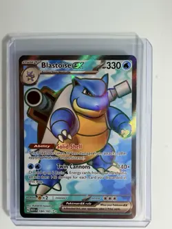 Blastoise EX 184/165 Sv: Scarlet & Violet 151 Full Art Pokemon TCG Card NM - Image 1