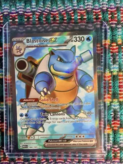 Blastoise EX 184/165 Sv: Scarlet & Violet 151 Full Art Pokemon TCG Card NM - Image 3