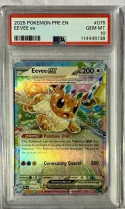 Pokemon Miscellaneous Cards & Products Eevee ex Promo Holo 075/131 PSA 10 2025 - Image 1