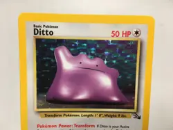 Holo Ditto Card - Unlimited - Ungraded NM - Fossil 3/62 - TCG WOTC 1999 - Image 2
