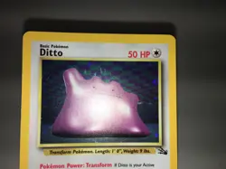 Holo Ditto Card - Unlimited - Ungraded NM - Fossil 3/62 - TCG WOTC 1999 - Image 3