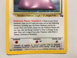 Holo Ditto Card - Unlimited - Ungraded NM - Fossil 3/62 - TCG WOTC 1999 - Image 4