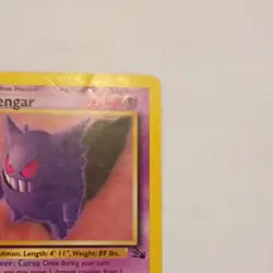 Pokemon Gengar Fossil Rare Regular 20/62 80 HP Stage 2 1999 Card - Image 3
