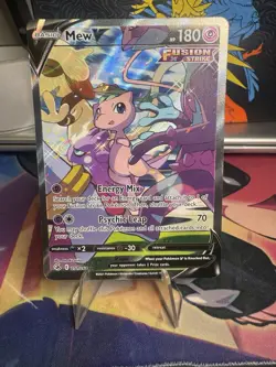 Pokemon Mew v Holo Alternative Art Ultra Rare TCG Fusion Strike Card 251/264 - Image 1