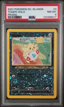 PSA 8 NM-MT Togepi Southern Islands Promo Holo Pokemon Card 4/18 - Image 1