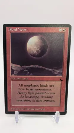 🩸 NM Blood Moon MTG The Dark Rare 1994 - Black Border Old School Powerhouse🩸 - Image 1