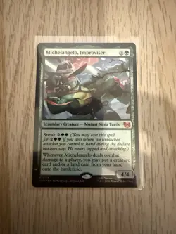 MTG Michelangelo, Improviser 119 Mythic Foil Teenage Mutant Ninja Turtles - Image 1