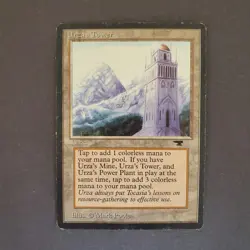 MTG Magic the Gathering Urza's Tower (Mountains) Antiquities MP Moderate Play - Image 1