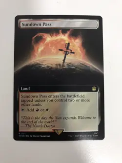 Sundown Pass Surge Foil Extended Borderless MTG Magic Gathering Card NM Mint WHO - Image 1