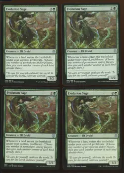 4x Evolution Sage Uncommon Ex/LP War of the Spark Playset Magic Gathering MTG - Image 1