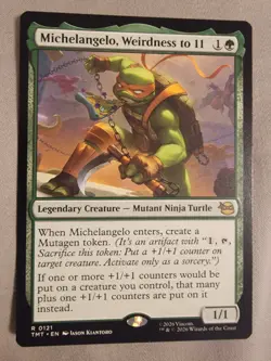 BRAND NEW Magic The Gathering: Michelangelo, Weirdness to 11 TMNT Regular - Image 1