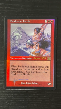 MTG Magic the Gathering ERROR Balduvian Horde Promo Foil NM - Free Returns! - Image 2