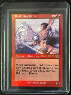 MTG Magic the Gathering ERROR Balduvian Horde Promo Foil NM - Free Returns! - Image 4