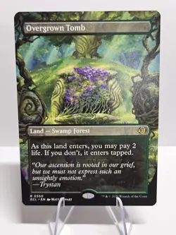 Overgrown Tomb (Borderless) Lorwyn Eclipsed Near Mint MTG Magic The Gathering - Image 1