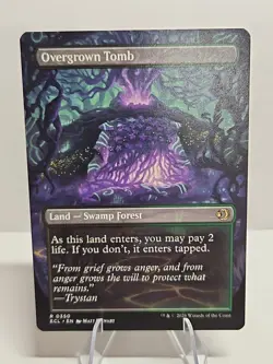Overgrown Tomb (Borderless) Lorwyn Eclipsed Near Mint MTG Magic The Gathering - Image 2