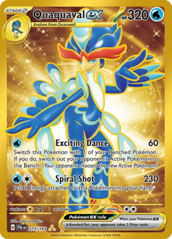 QUAQUAVAL EX 273/193 HYPER RARE PALDEA EVOLVED POKEMON LIGHTLY PLAYED - Image 1