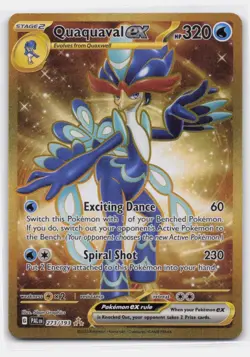 QUAQUAVAL EX 273/193 HYPER RARE PALDEA EVOLVED POKEMON LIGHTLY PLAYED - Image 2
