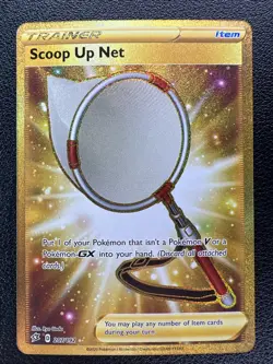 Pokemon Scoop Up Net 207/192 Secret Rare Rebel Clash Gold NM/M - Image 1
