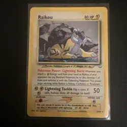 Raikou 13/64 Neo Revelation Holo Unlimited Pokemon Card MP/HP - Image 1