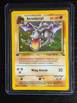 Pokemon TCG RARE COSMOS Aerodactyl Prerelease Promo Holo Foil Near Mint European - Image 4