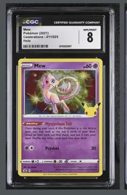 Mew - Holo Celebrations Anniversary Edition 2021 Pokemon 011/025 - CGC 8 NM MINT - Image 1