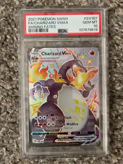 PSA 10 Pokemon Shining Fates Charizard VMAX #SV107 2021 - Image 1