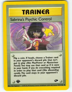 Sabrina's Psychic Control - 1st Edition - 121/132 Gym Challenge Pokemon TCG 2000 - Image 1