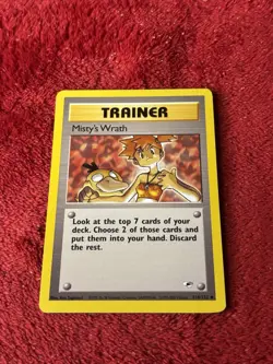 Misty's Wrath 114/132 Gym Heroes Regular Pokemon Card Lp - Image 5