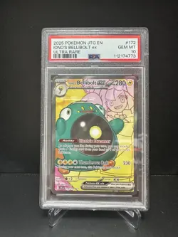 2025 POKEMON JTG EN-JOURNEY TOGETHER ULTRA RARE #172 IONO'S BELLIBOLT EX PSA 10 - Image 1