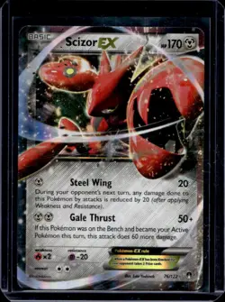 2016 Pokemon XY BREAKpoint Scizor Holo #76/122 - Image 1