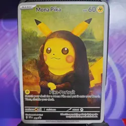 Mona Pika (Pikachu) - Pokemon x Van Gogh ACG Art DIY Card Custom FREE SHIPPING - Image 1