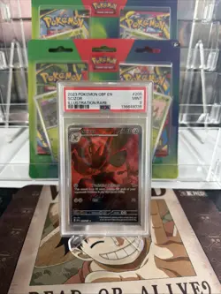 PSA 9 NM/MT 2023 POKEMON OBF EN-OBSIDIAN FLAMES #205 SCIZOR ILLUSTRATION RARE - Image 1