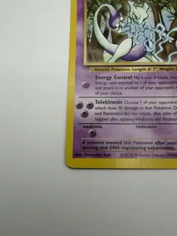 Pokemon TCG Mewtwo 12 WOTC Black Star Promo Christopher Rush 1998 - Image 5