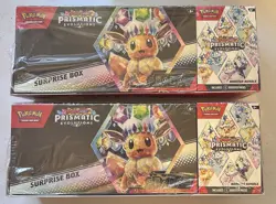 2 x Sam’s Club Pokemon Prismatic Evolutions Surprise Box & Booster Bundle SEALED - Image 1
